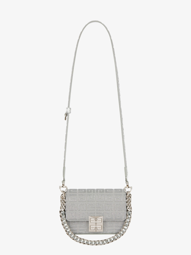 SMALL 4G BAG IN 4G EMBROIDERED CANVAS WITH CHAIN 3