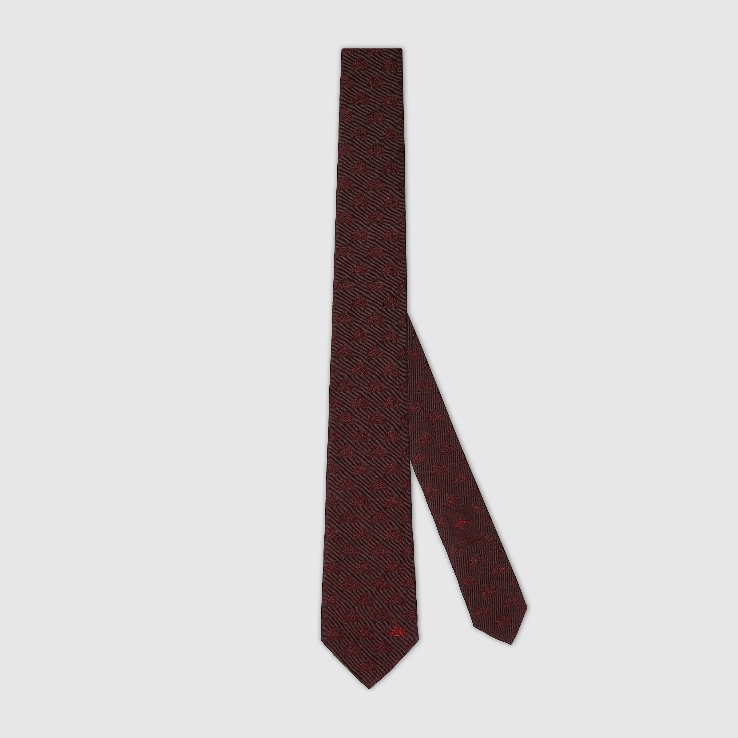 Equestrian silk jacquard tie - 1