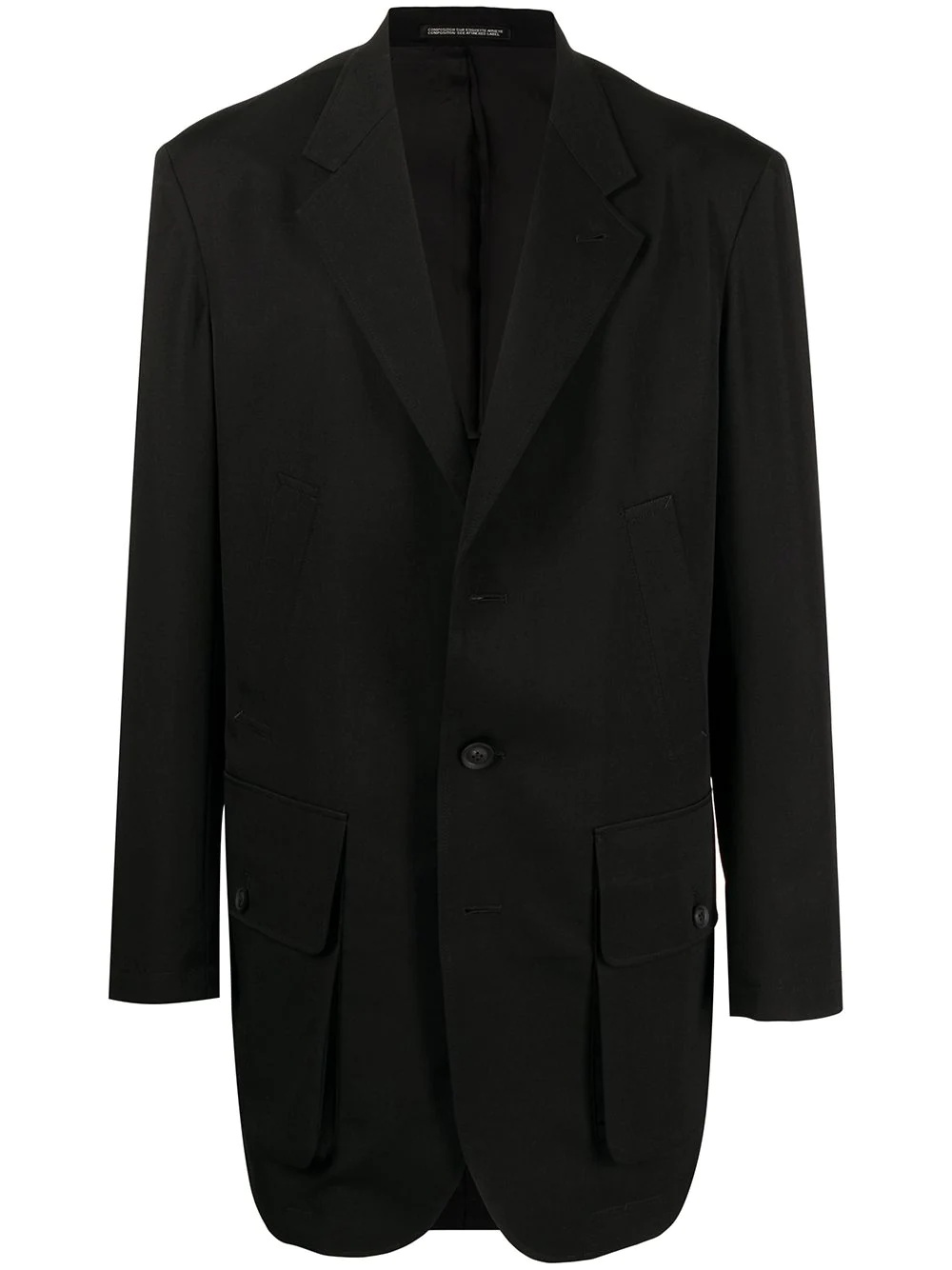 single-breasted wool blazer - 1