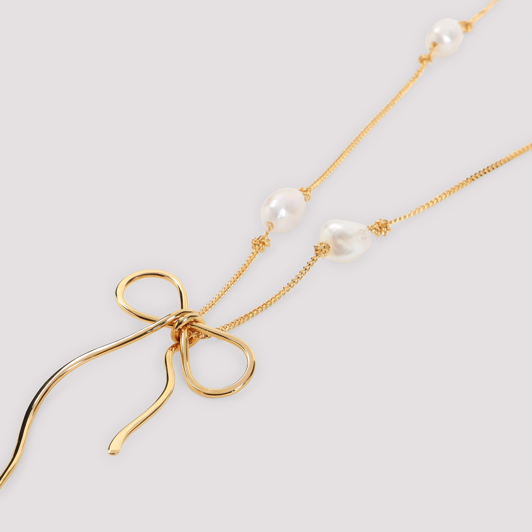 Marni Brass And Pearl Necklace Women - 2
