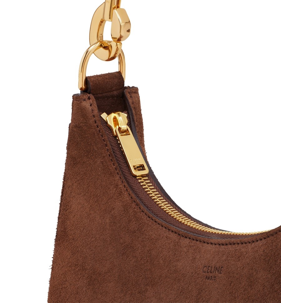 Medium ava strap bag with fringes in suede calfskin - 5