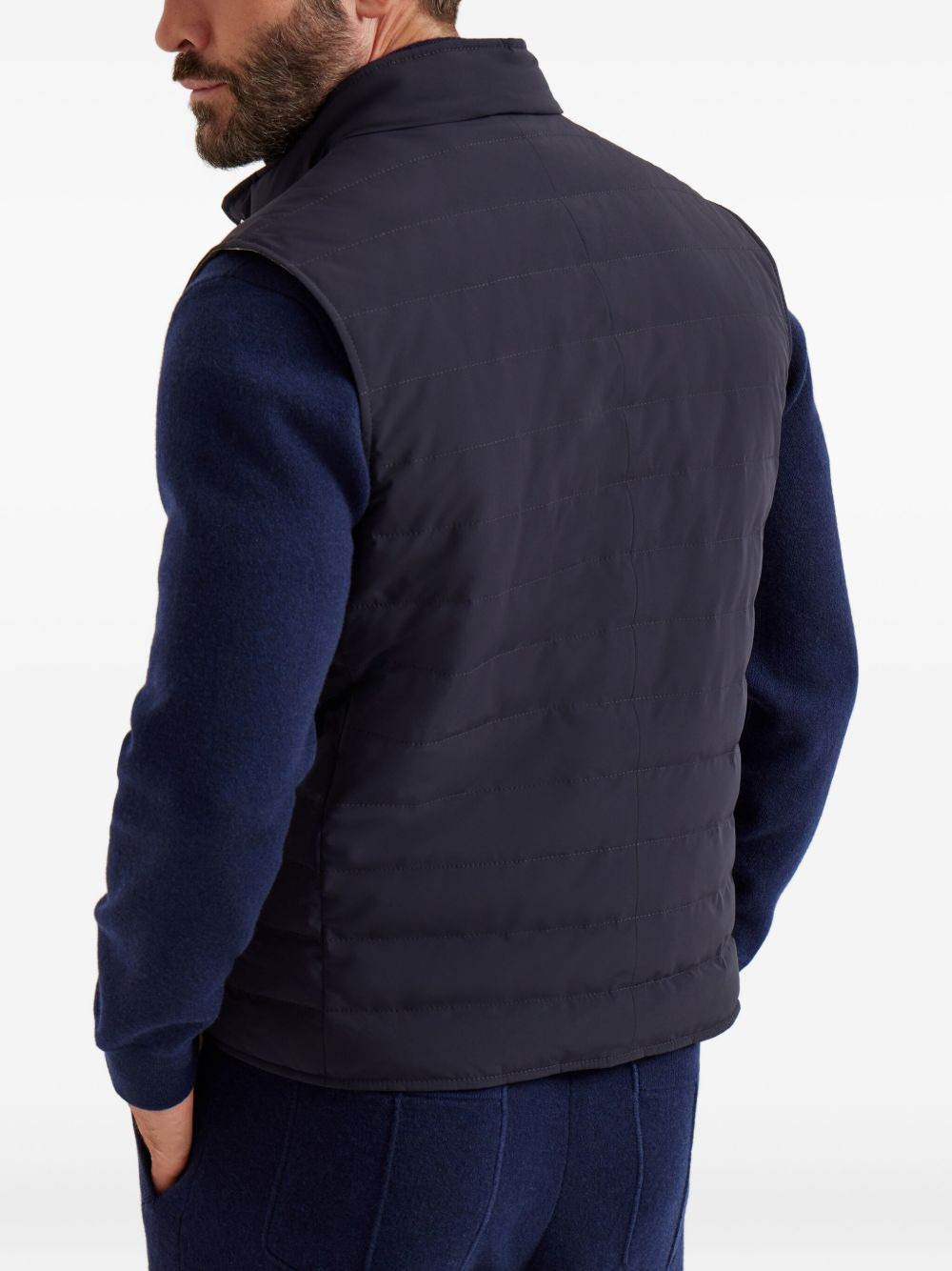 quilted snap-fastening gilet - 5