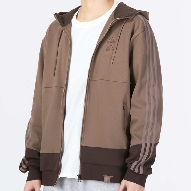 adidas St Gz Must Haves Knit Jackets 'Brown' IA6966 - 5