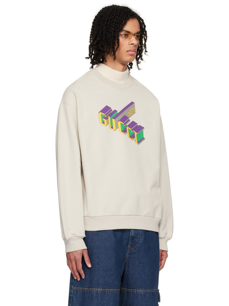 Taupe Printed Sweatshirt 2