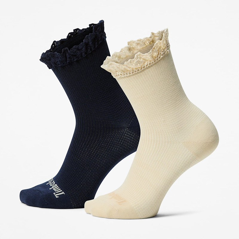 Women’s Timberland® 2-Pack Ruffle Low Crew Sock 1