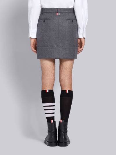 Thom Browne Medium Grey Solid Wool Mid-thigh Skirt outlook