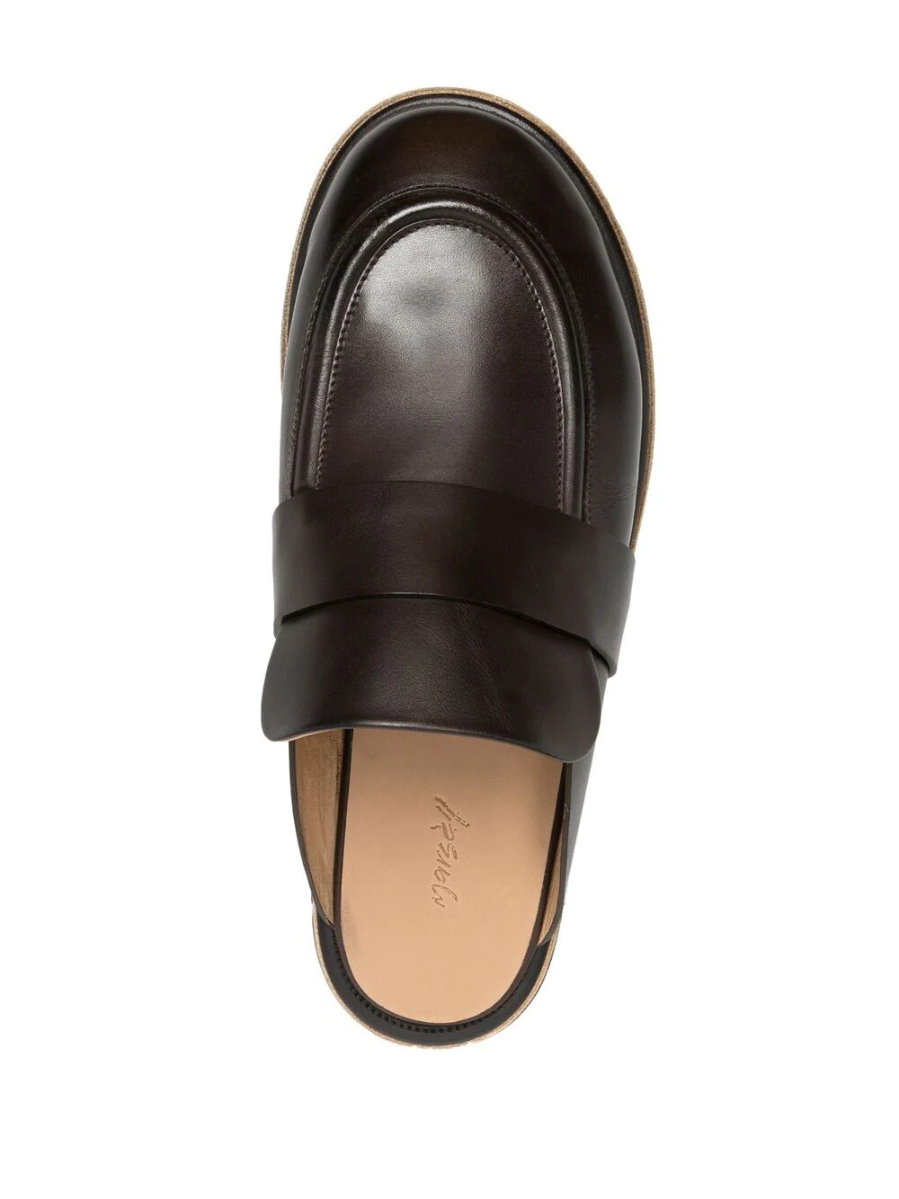 flat leather slides - 4