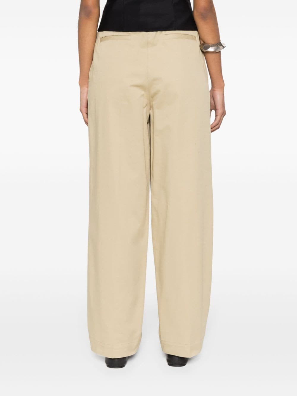 pleated cotton trousers - 4