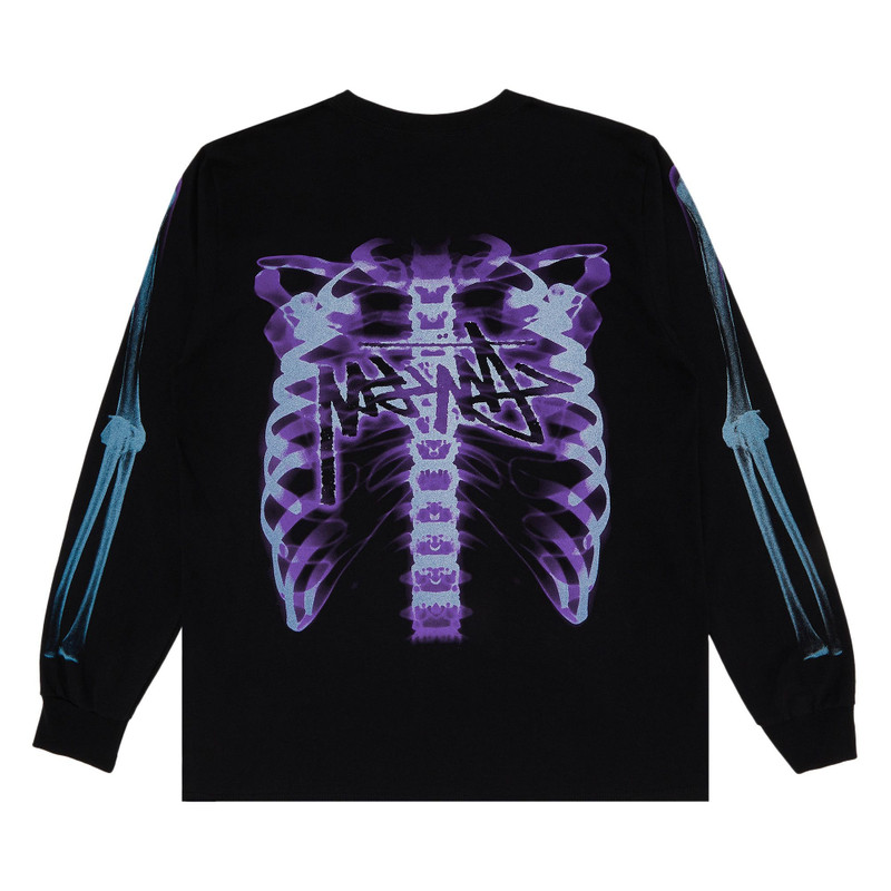 Stüssy Stussy Rib Cage 3M Long-Sleeve Tee 'Black' outlook