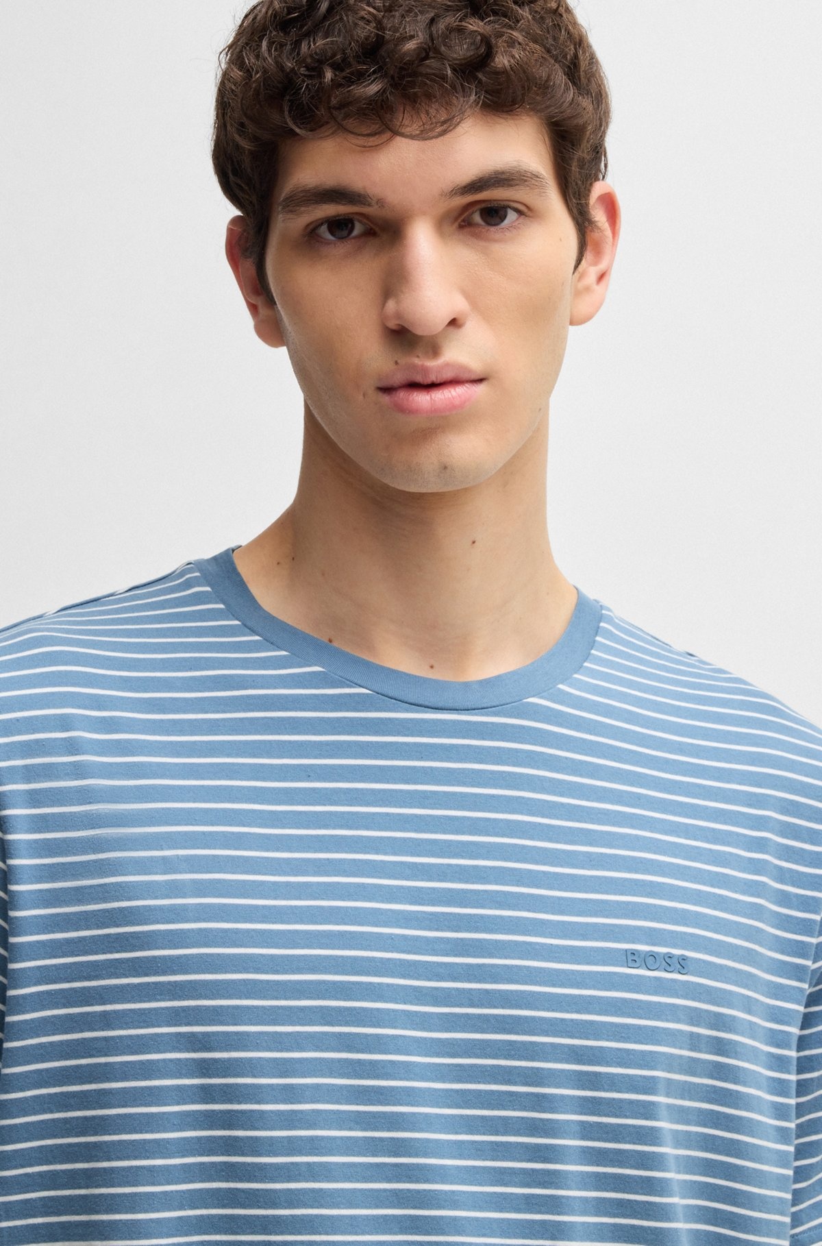 RELAXED-FIT T-SHIRT IN COTTON WITH HORIZONTAL STRIPES - 3