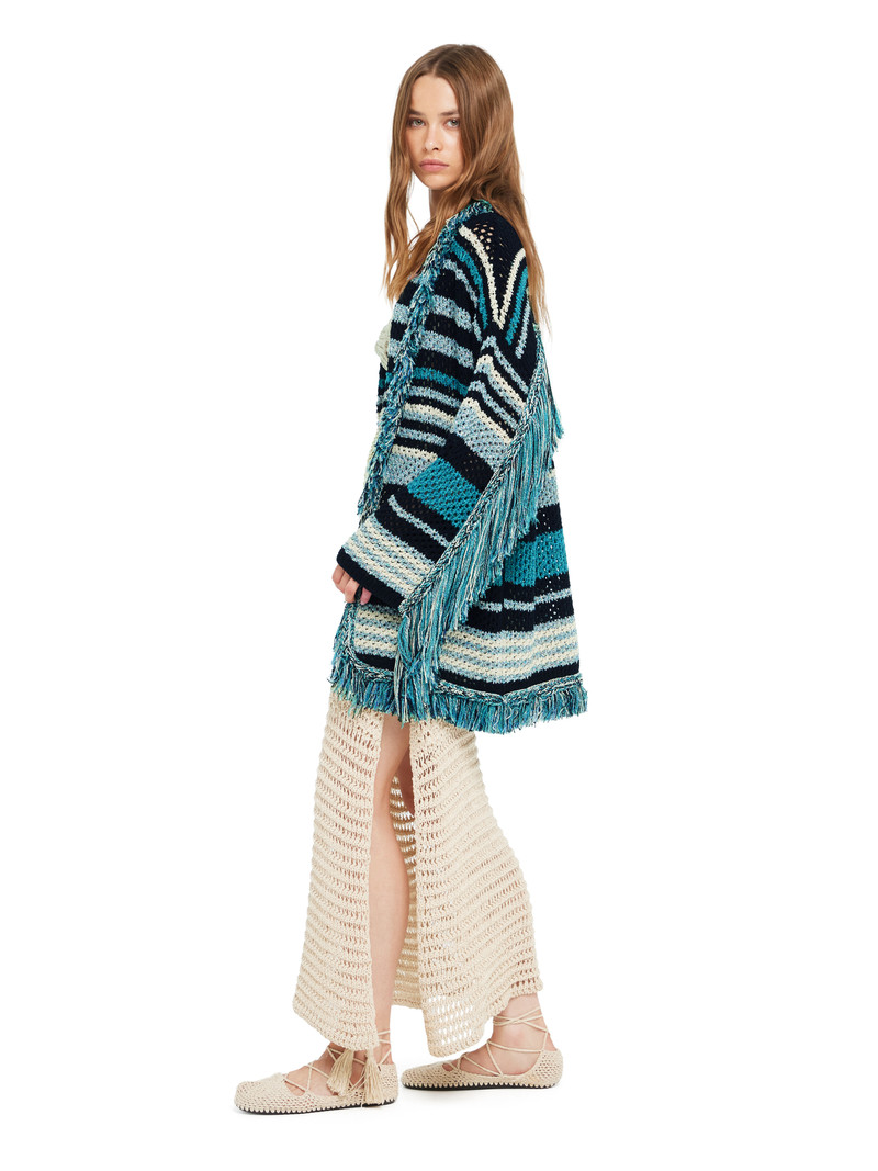 Alanui Ocean Stripes Cardigan outlook