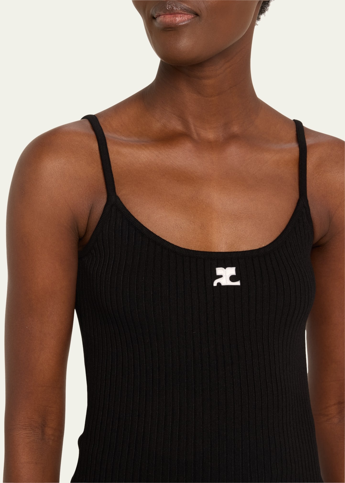 Logo Ribbed Knit Tank Top - 5