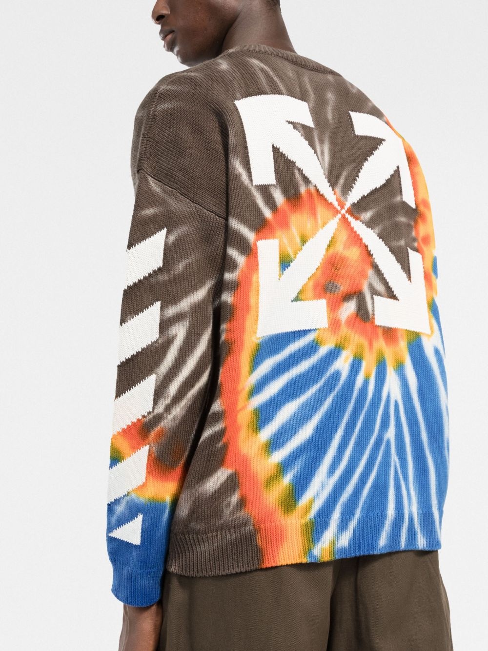 Arrows motif tie-dye sweatshirt - 3