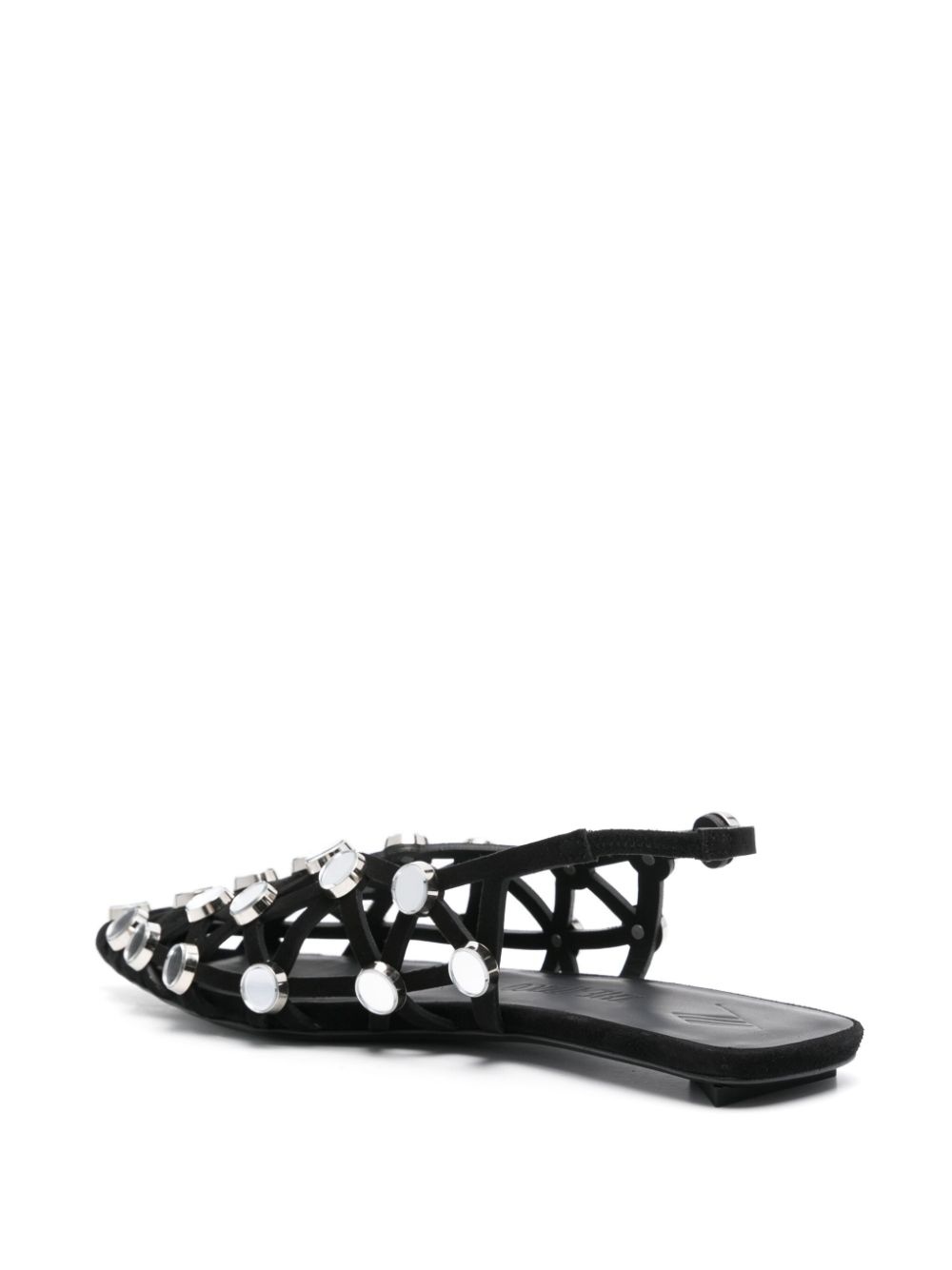 Grid slingback sandals - 3