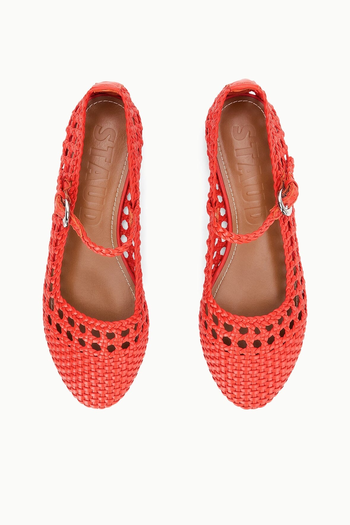 STAUD NELL MARY JANE FLAT WILD POPPY - 7