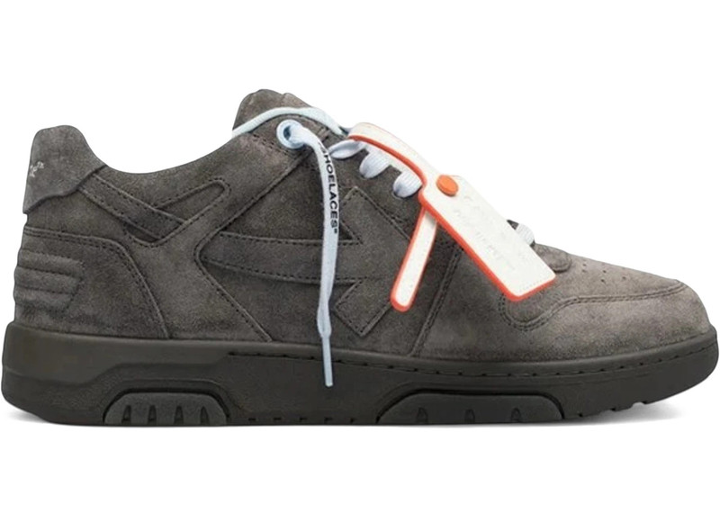 OFF-WHITE Out Of Office OOO Low Tops Dark Grey Pale Blue 1