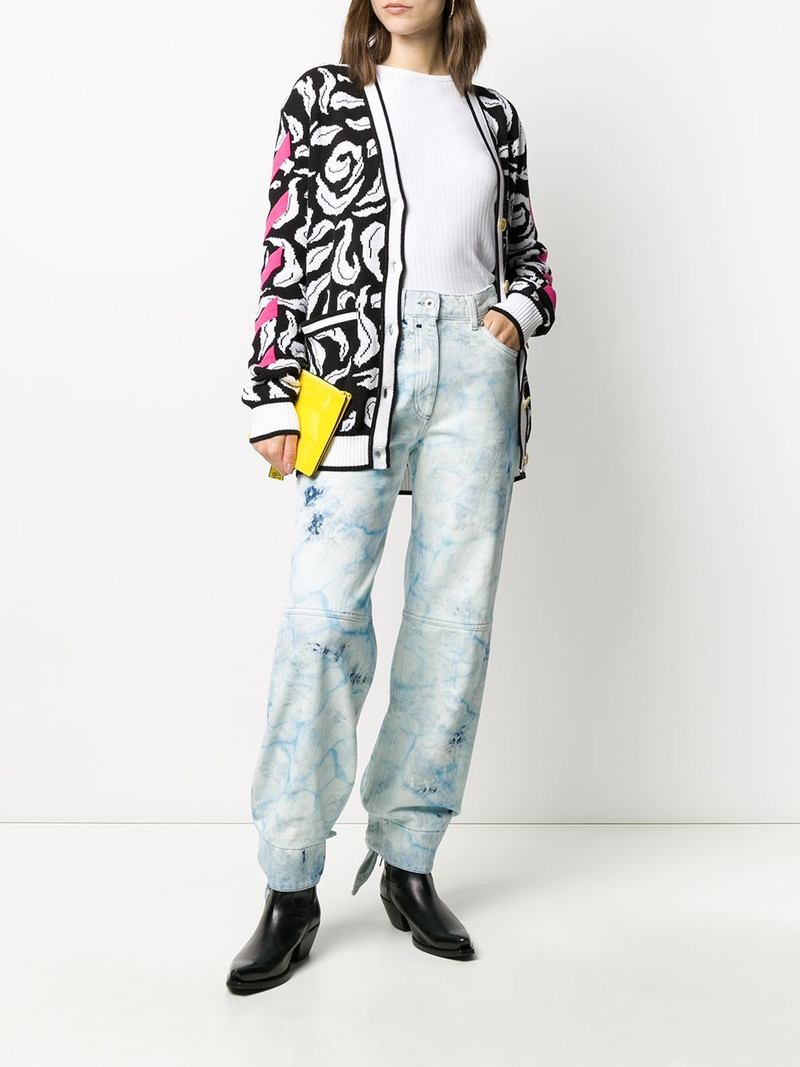 Off-White bleached tapered jeans outlook