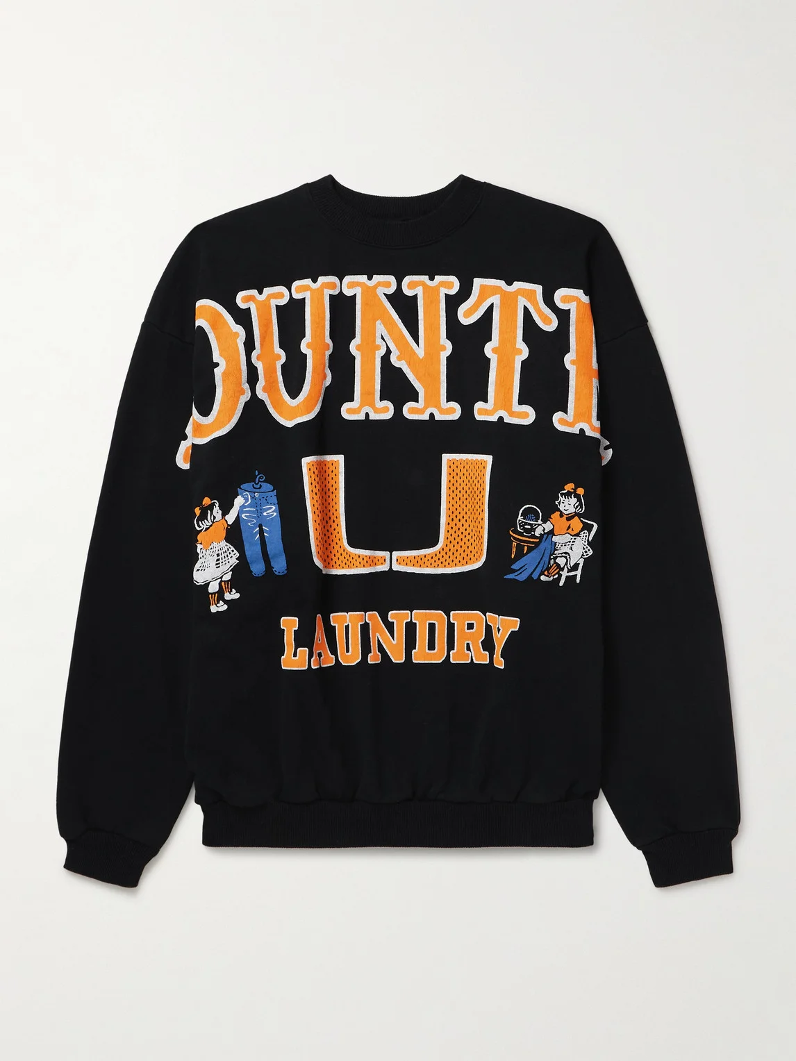Printed Cotton-Jersey Sweatshirt - 1