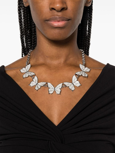 Blumarine crystal-embellished butterfly-charms necklace outlook