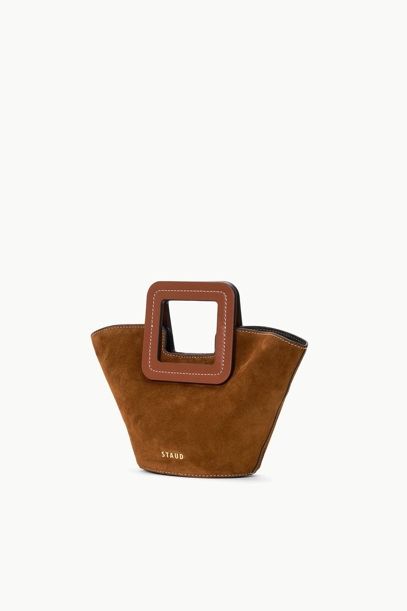 STAUD SHIRLEY MINI BUCKET BAG TAN 3