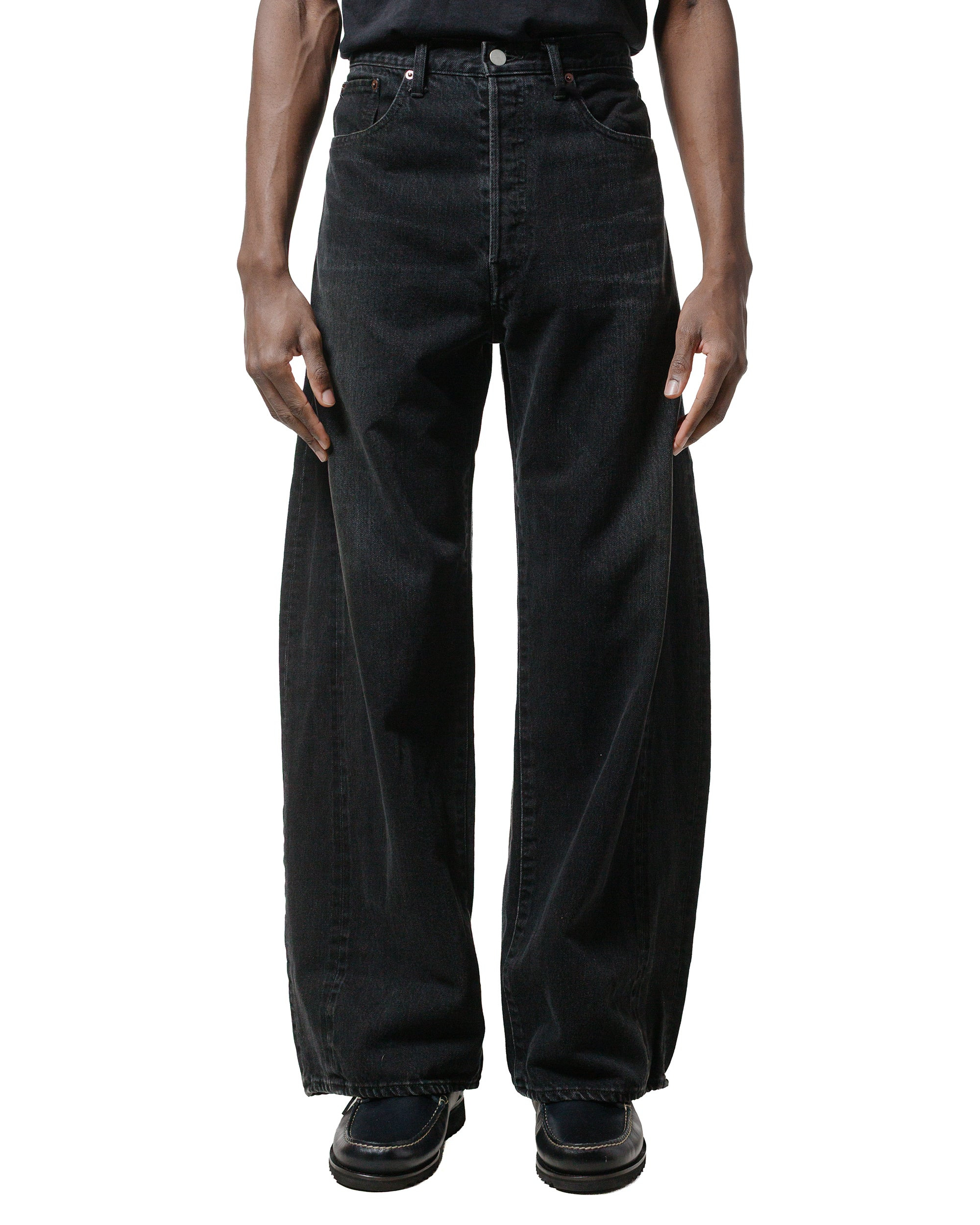 Deformation Wide Denim Jeans Black - 2