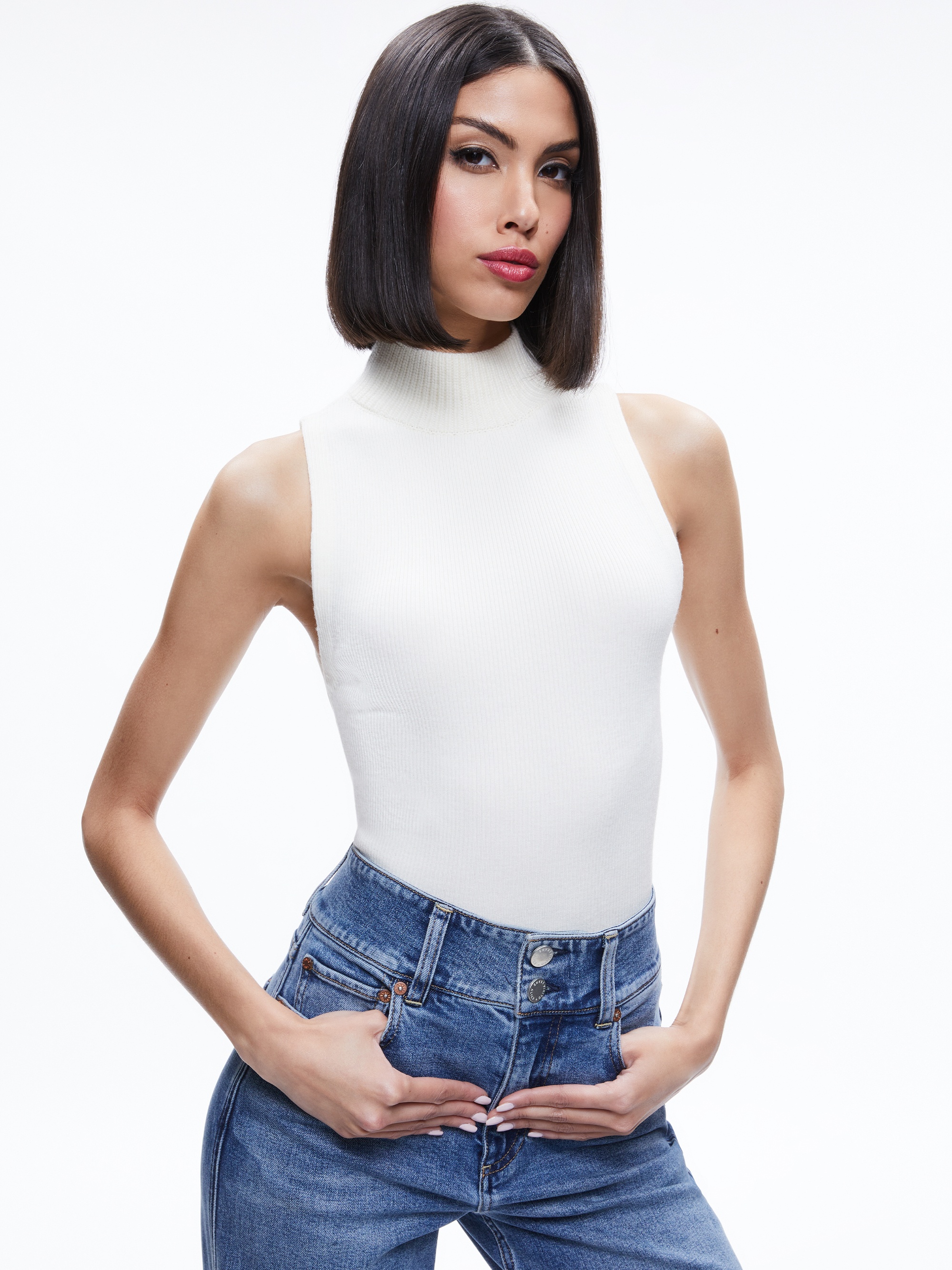 DARCEY TURTLENECK SWEATER TANK - 2