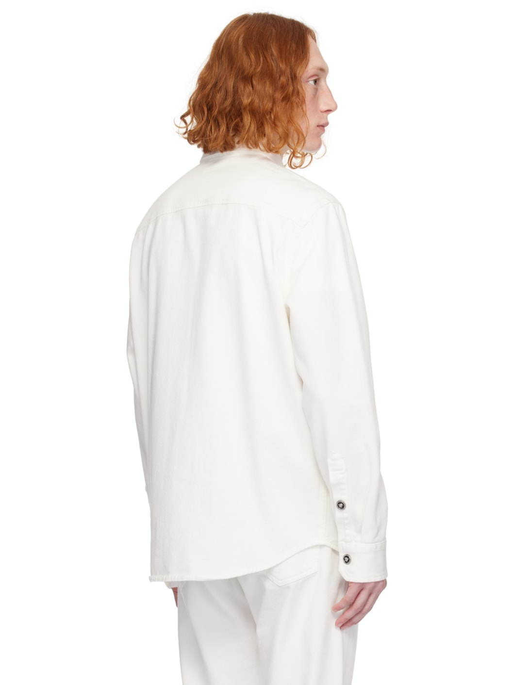 White Medusa Denim Shirt - 3