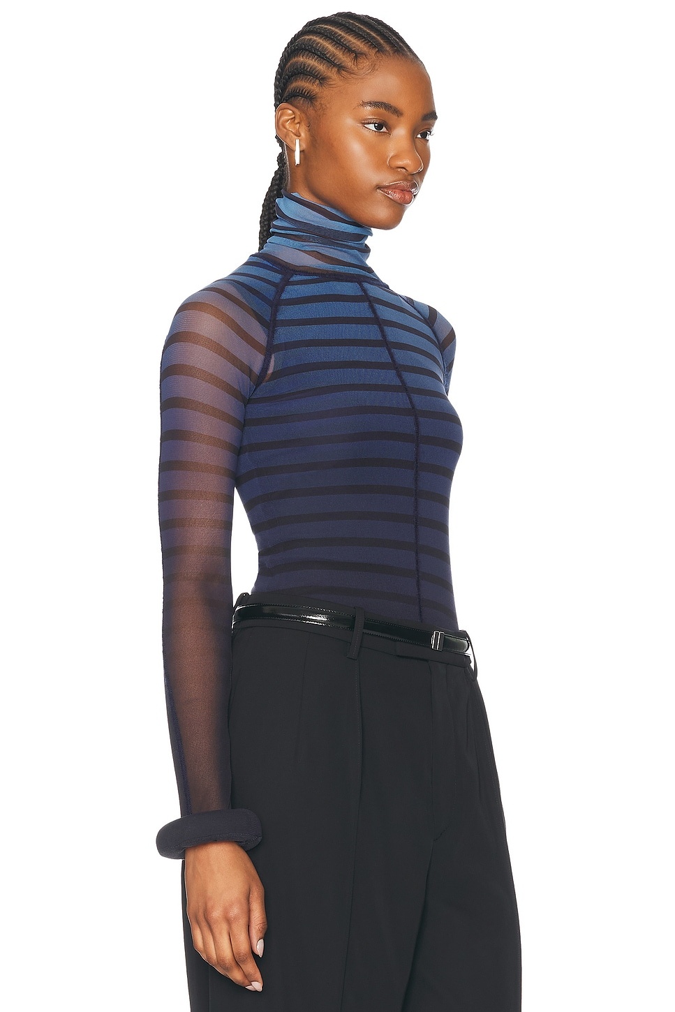 3d Cuff Long Sleeve Top - 2