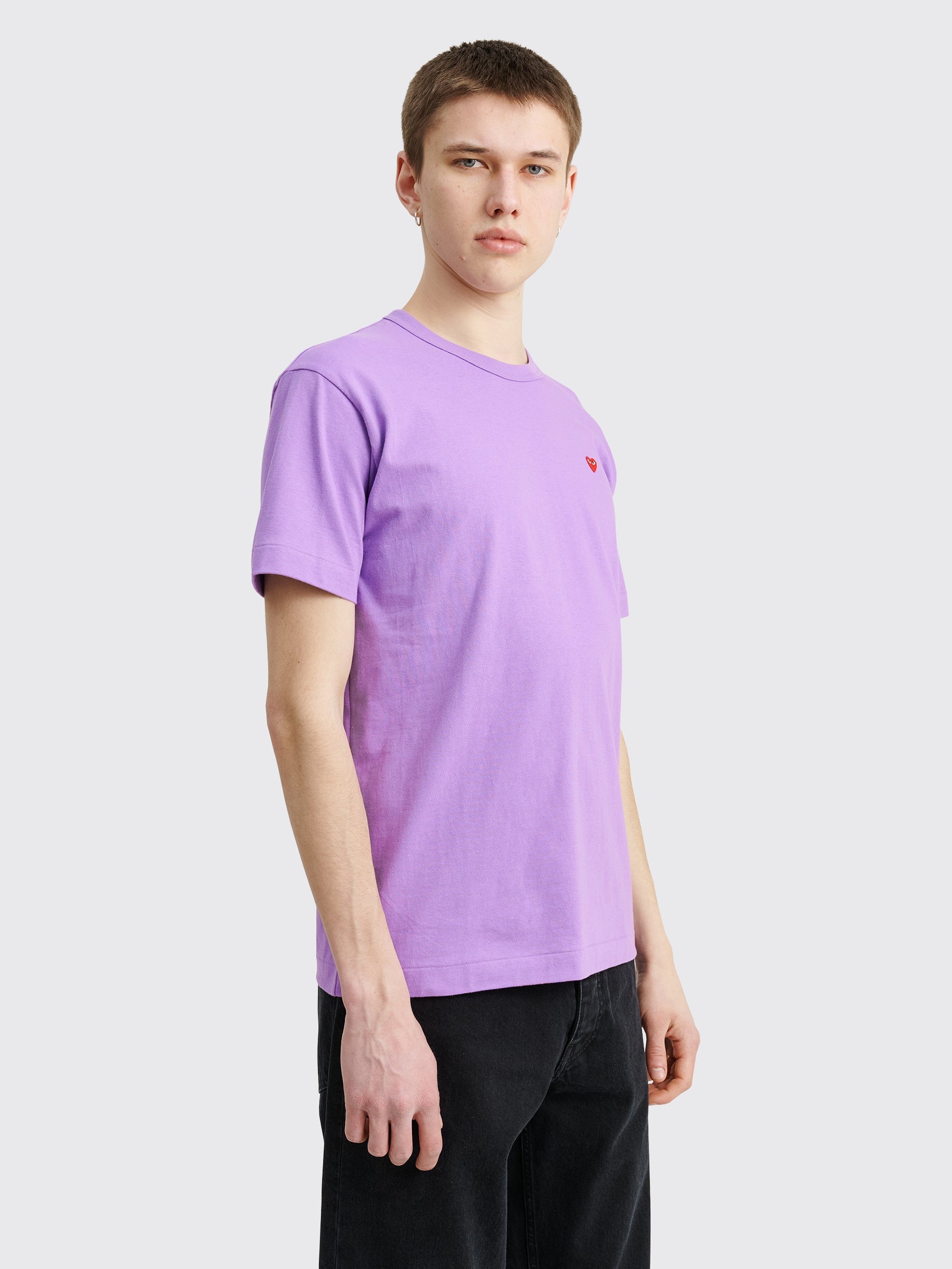 COMME DES GARÇONS PLAY MINI HEART T-SHIRT PURPLE - 5