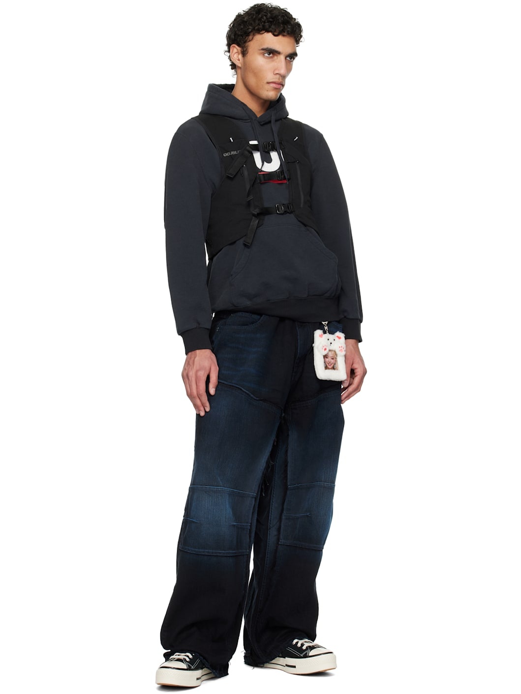 Black Trail Vest Hoodie - 4