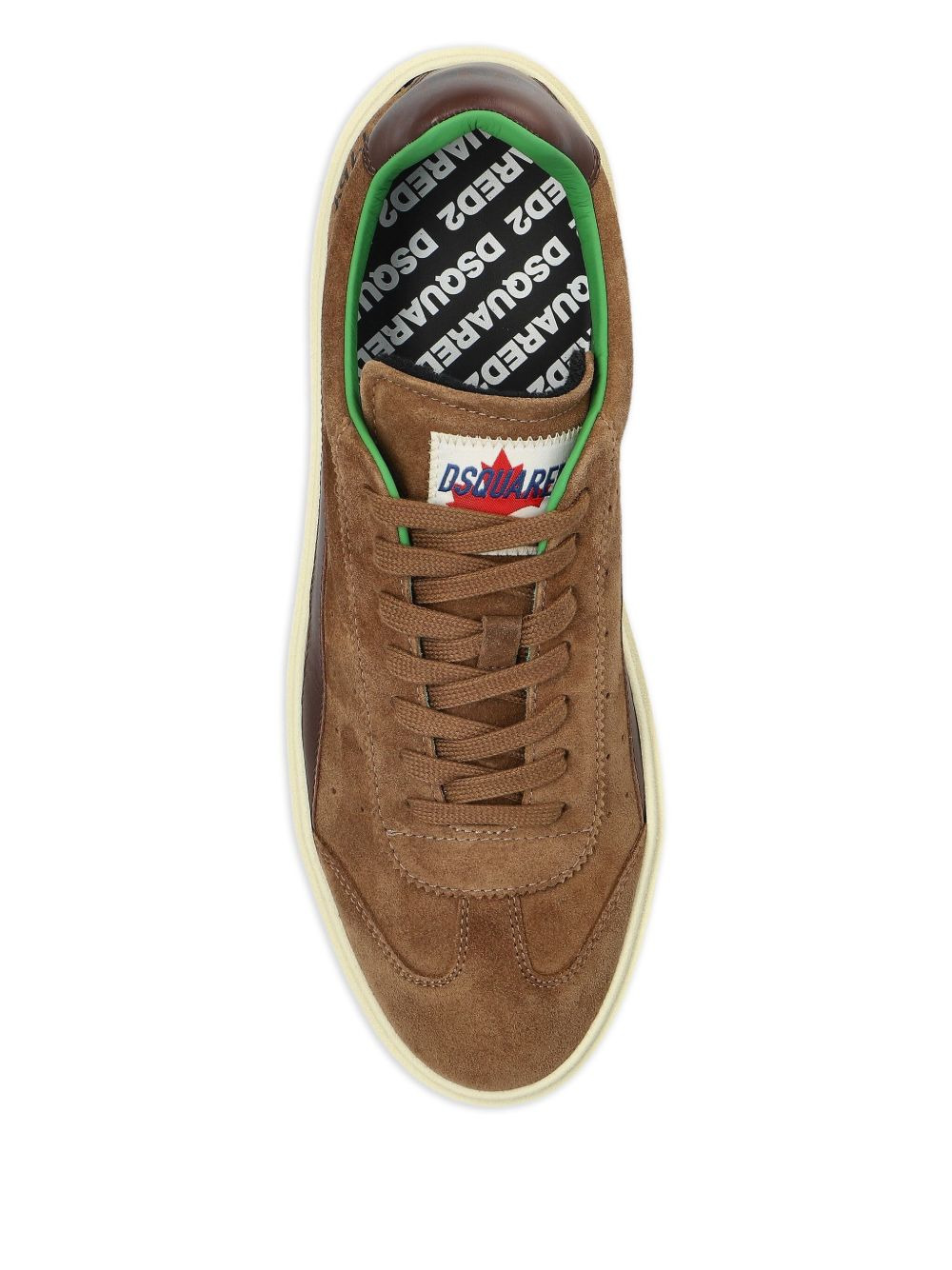 suede leather lace-up sneakers - 3