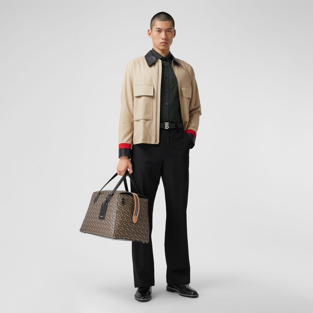 Monogram Print E-canvas Holdall - 8
