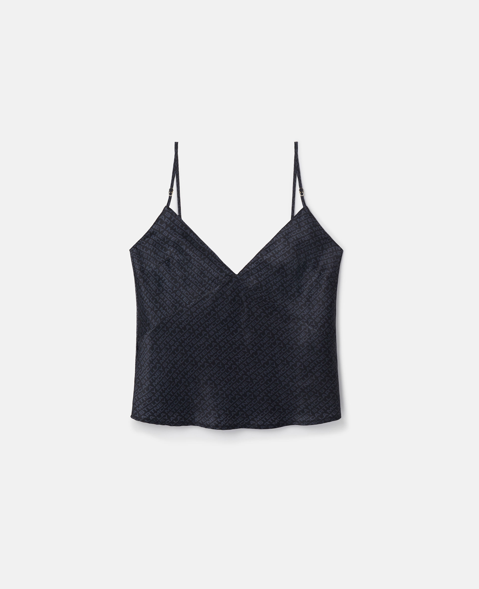 Monogram Print Silk Cami Top - 2