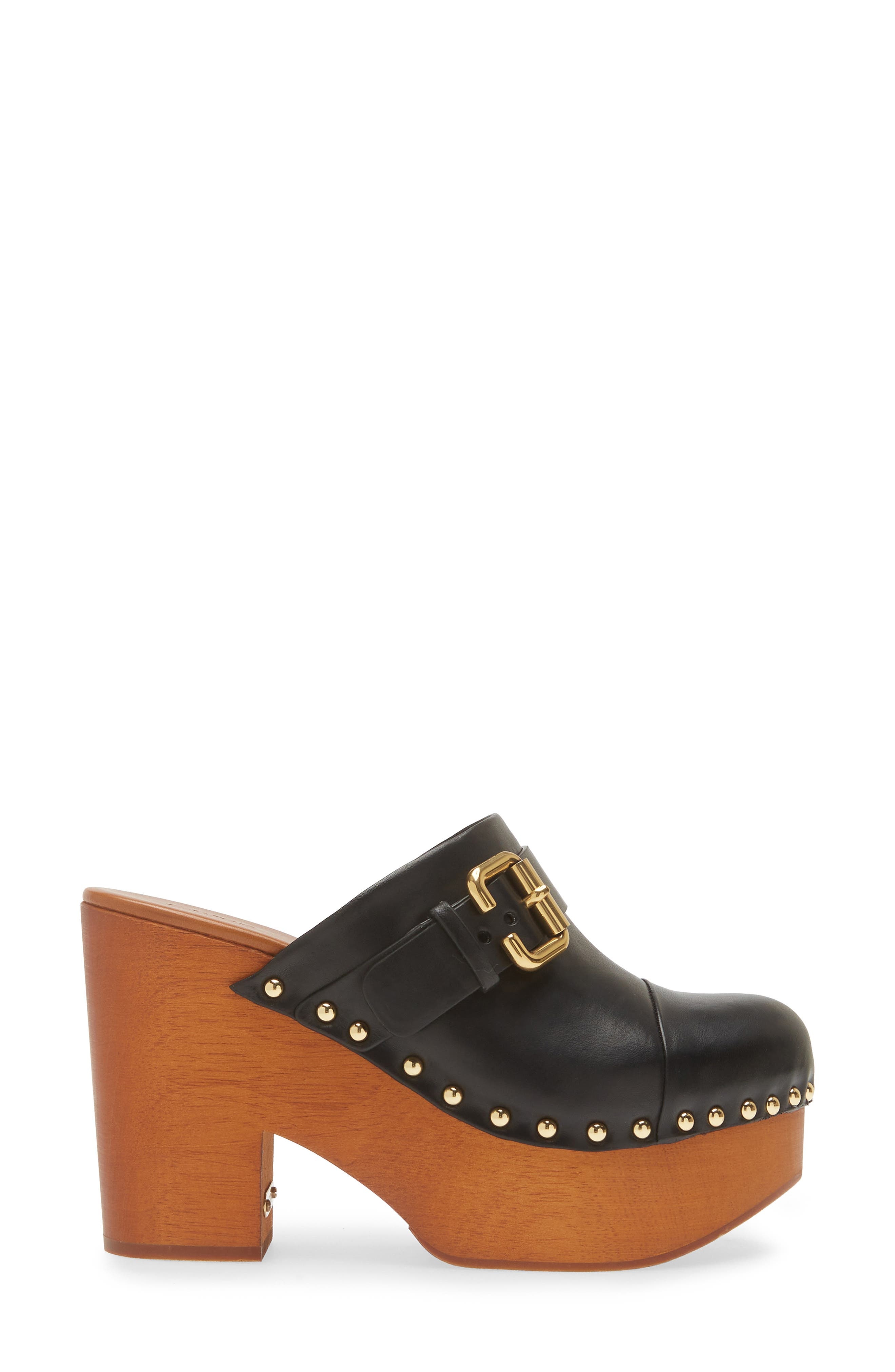 Chloé Jeanette Platform Clog in 001 Black at Nordstrom - 3