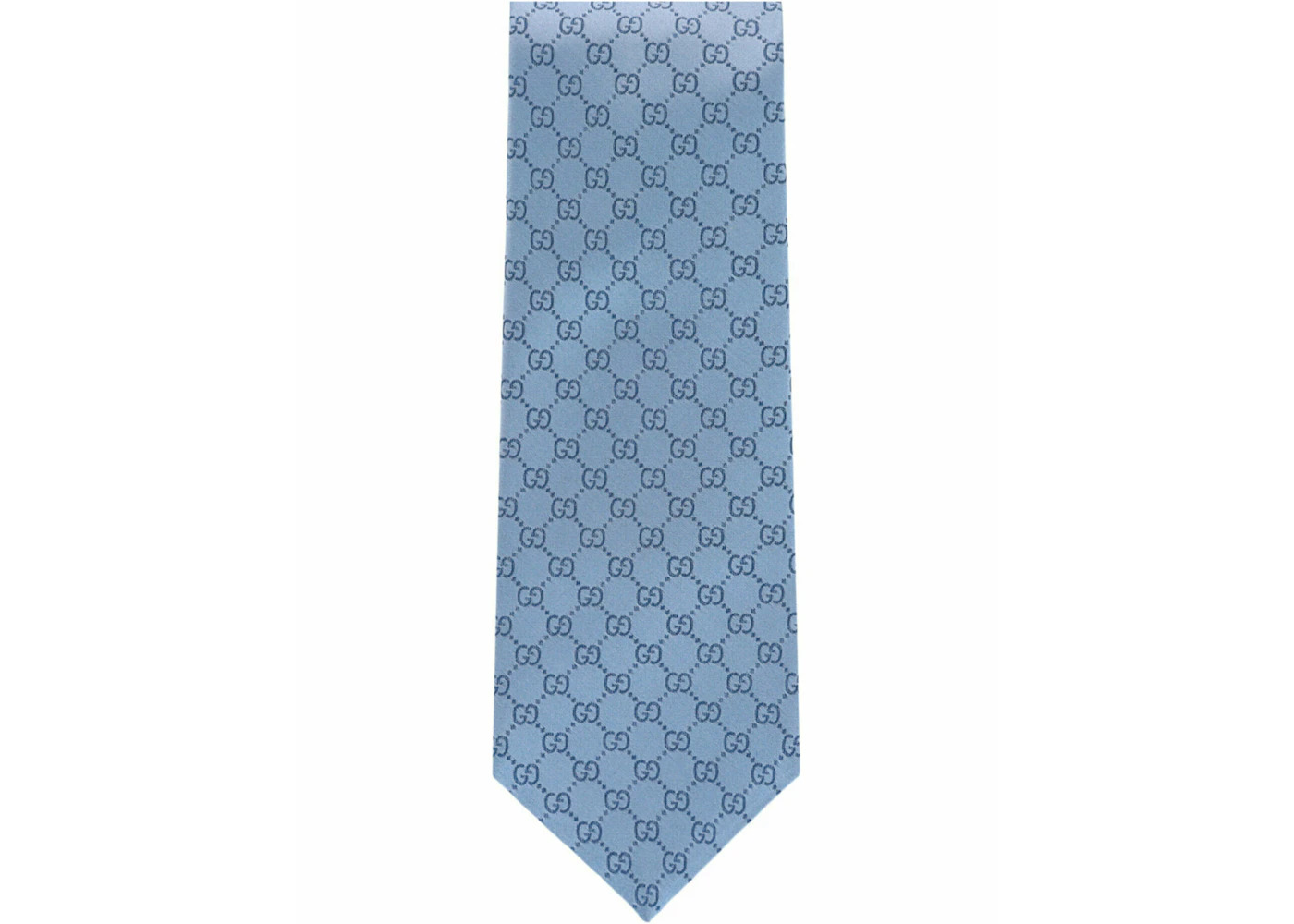 Gucci GG Supreme Silk Tie Light Blue - 5