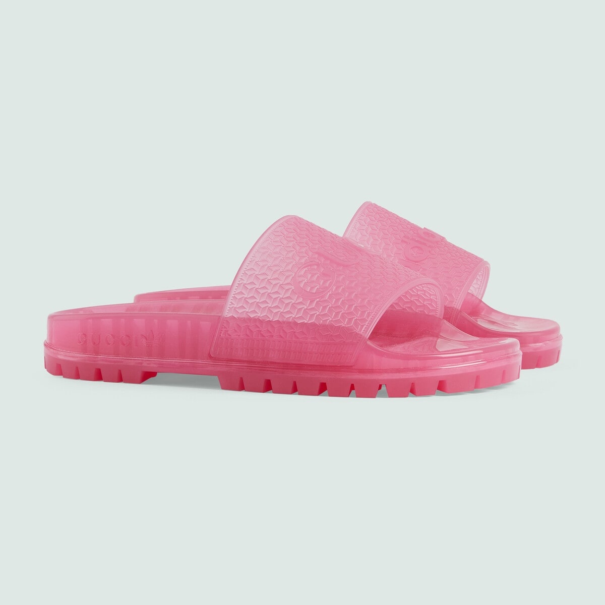GUCCI adidas x Gucci women's rubber slide sandal | REVERSIBLE