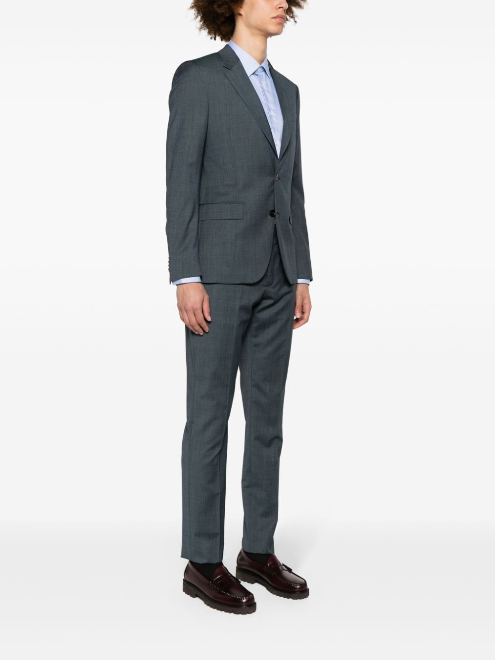 single-breasted wool suit - 3