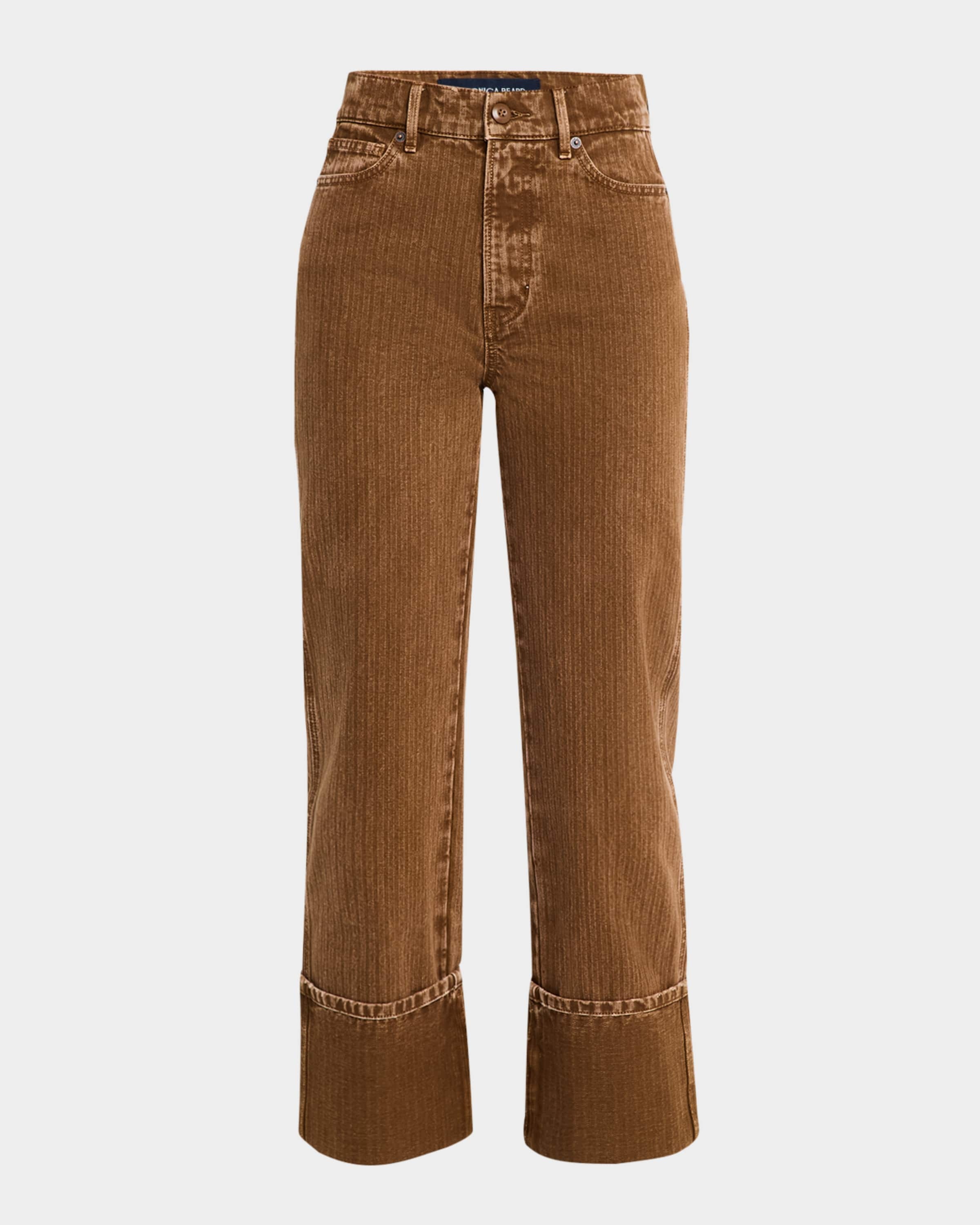 Dylan High-Rise Straight Cuffed Jeans - 2