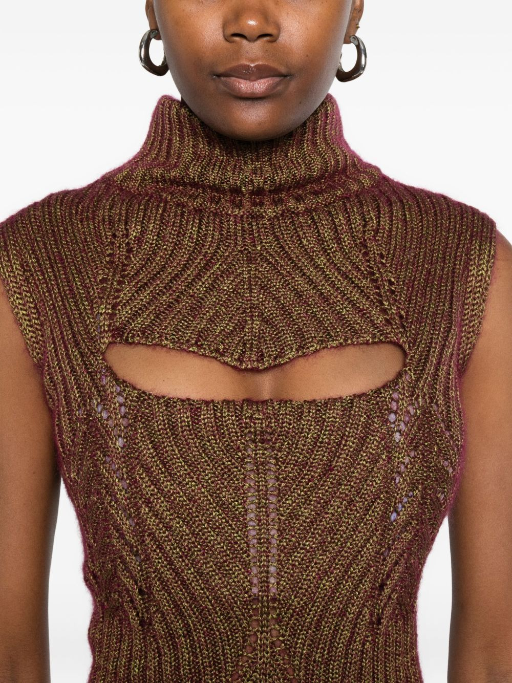 Mary Corset high-neck cut-out top - 5