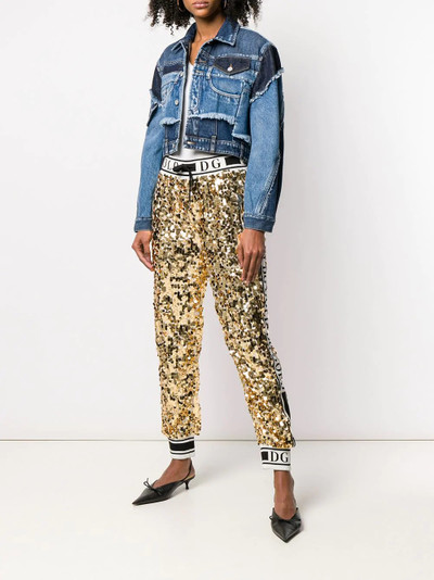 Dolce & Gabbana side band sequin trousers outlook