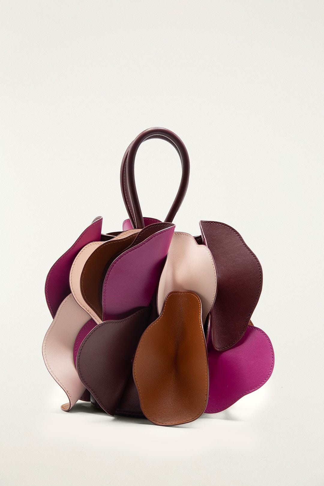Multicolor Leather Flower Bag - 3