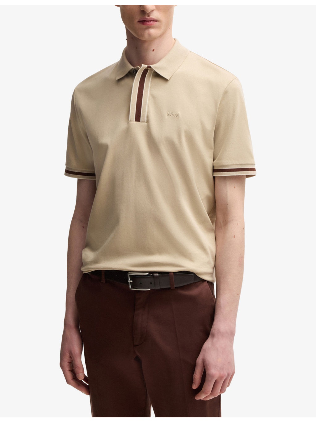 Business Leisure logo-embossed cotton-blend polo shirt - 3