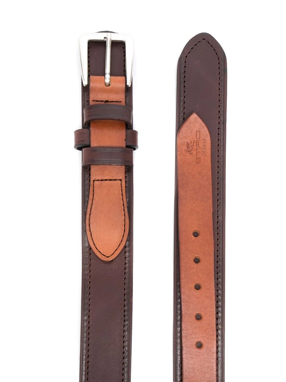 layered two-tone belt - 2