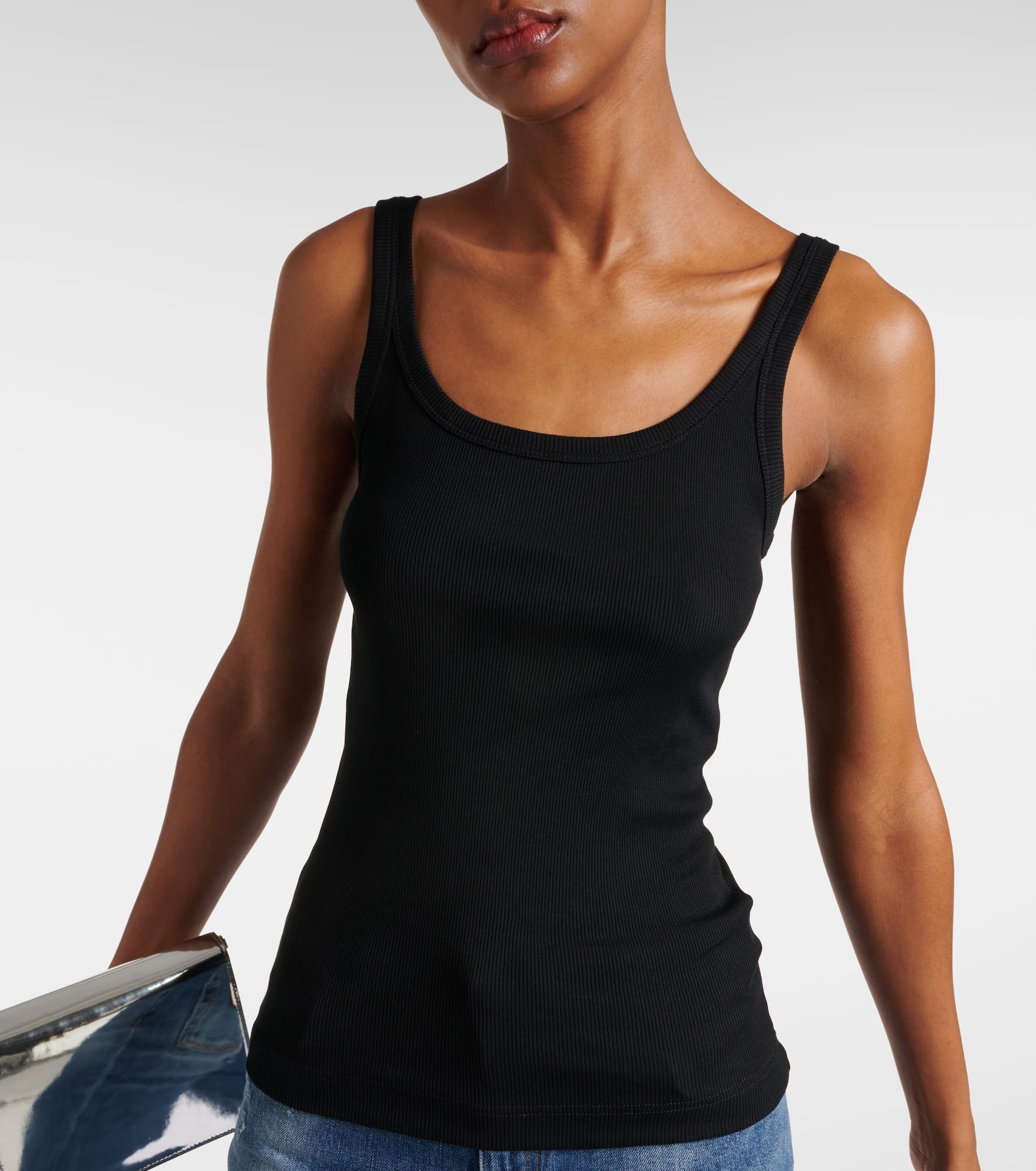 Ribbed-knit cotton tank top - 6