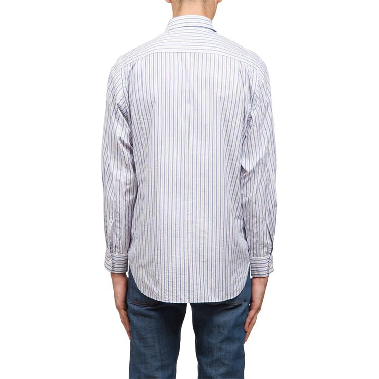 COMME des GARCONS PLAY Striped Shirt Black Emblem 'Blue' AZ-B006-051-1 - 6