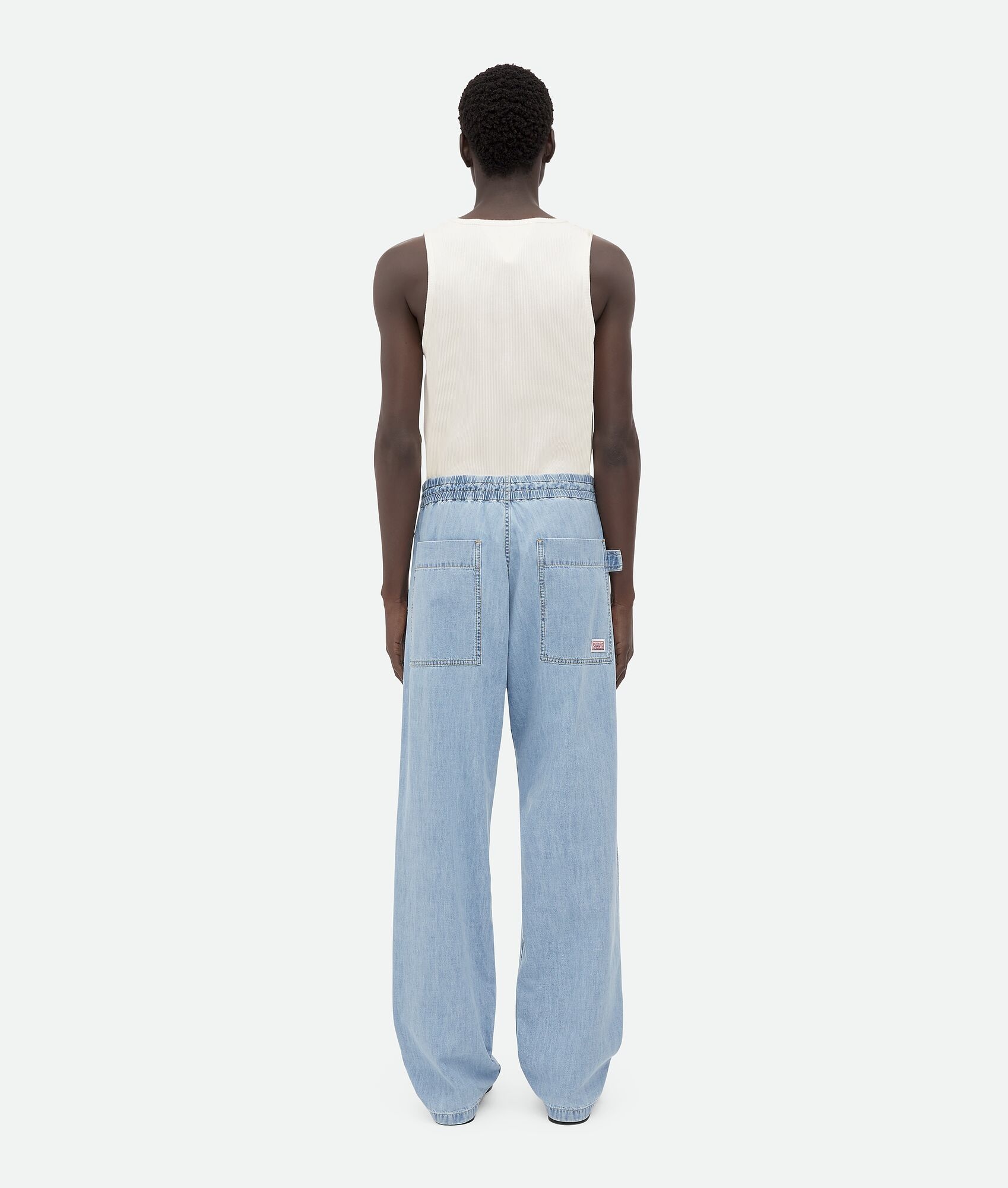 Light Bleached Elasticated Denim - 3