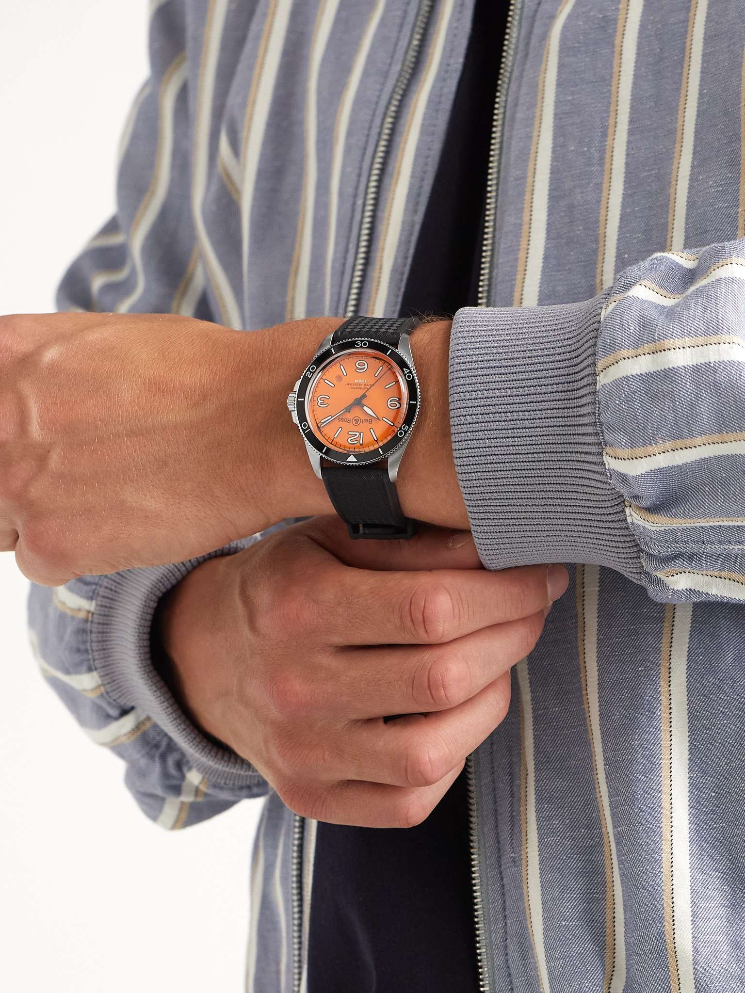 BR V2-92 Orange Limited Edition Automatic 41mm Stainless Steel and Rubber Watch, Ref.No. BRV292-O-ST - 2