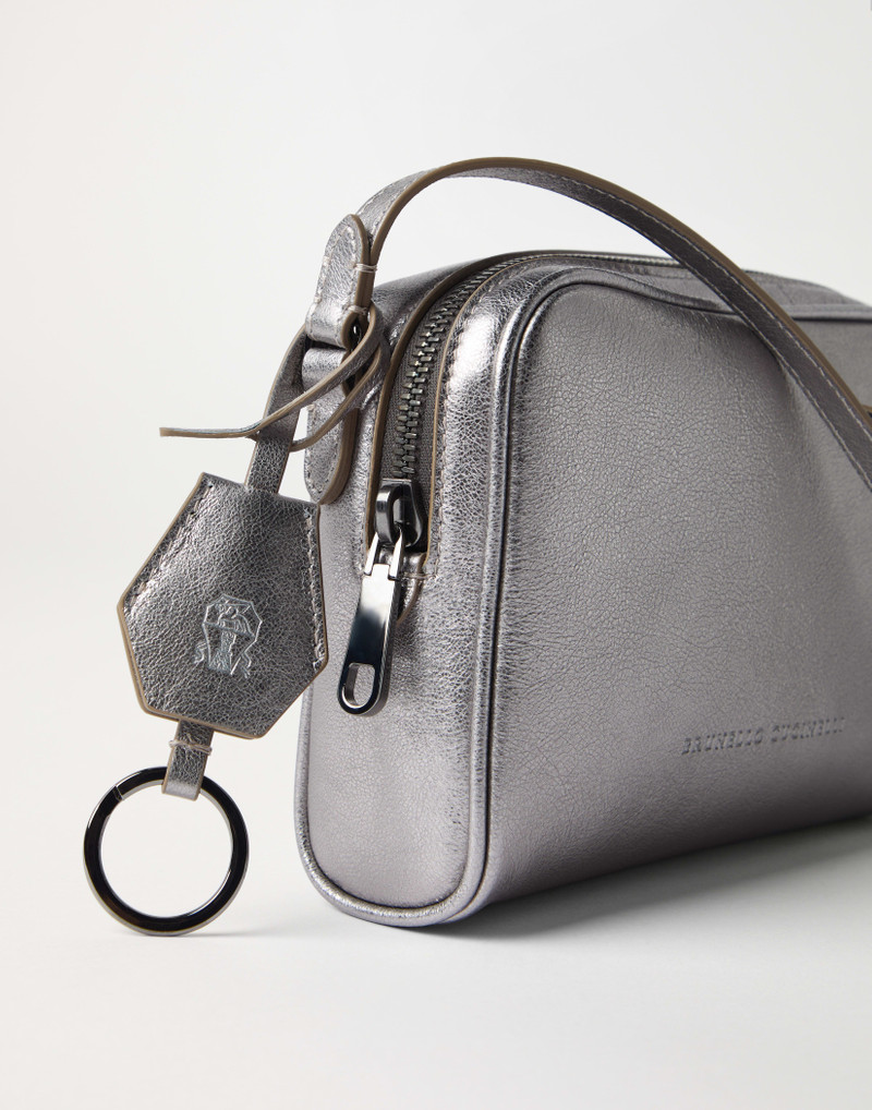 Lamé calfskin Boston clutch bag 3