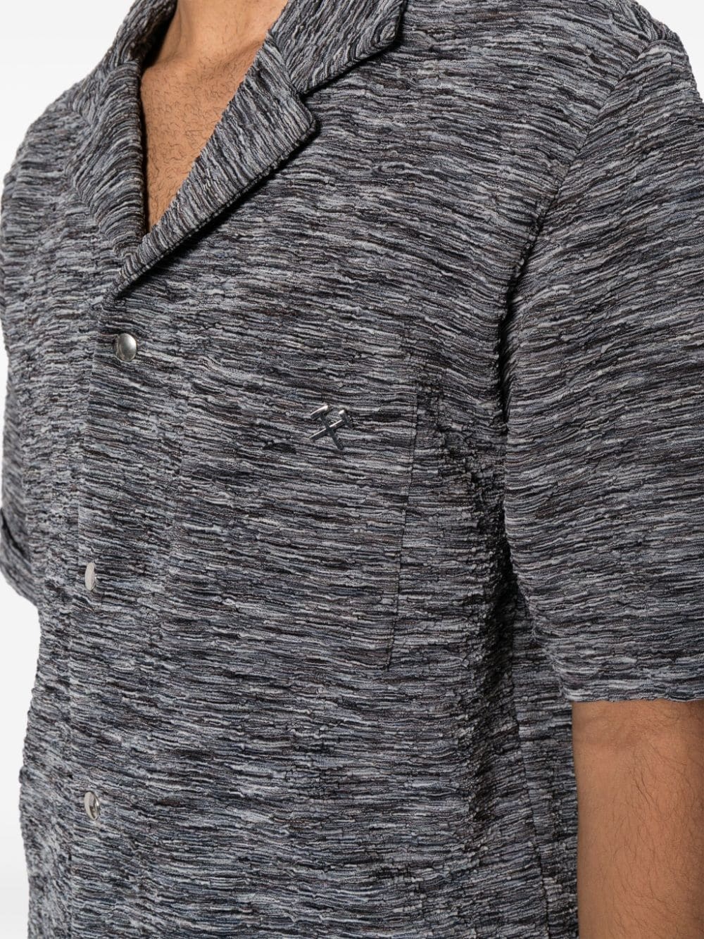 logo-plaque mÃ©lange-effect shirt - 5