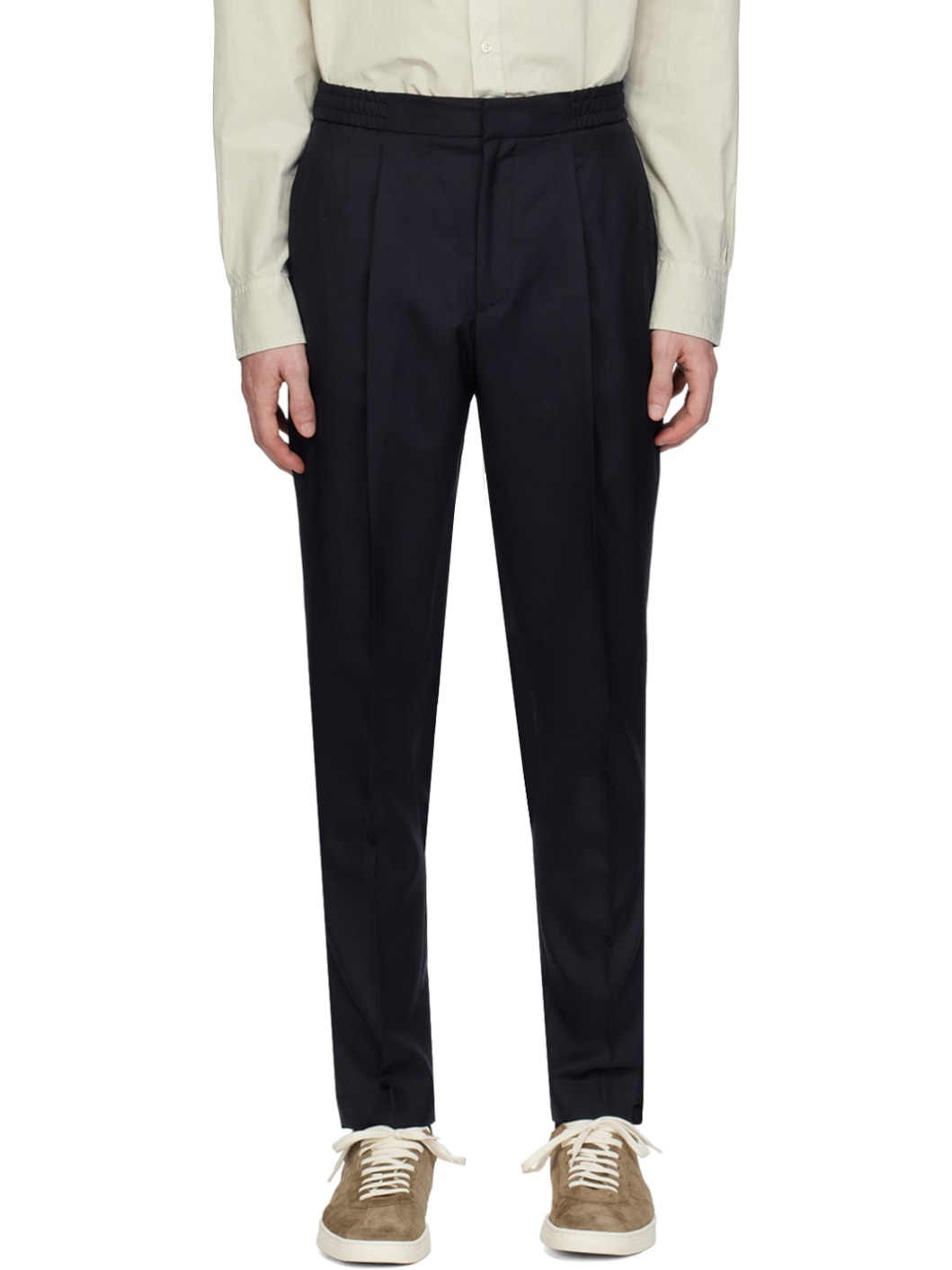 Navy Drew Trousers - 1